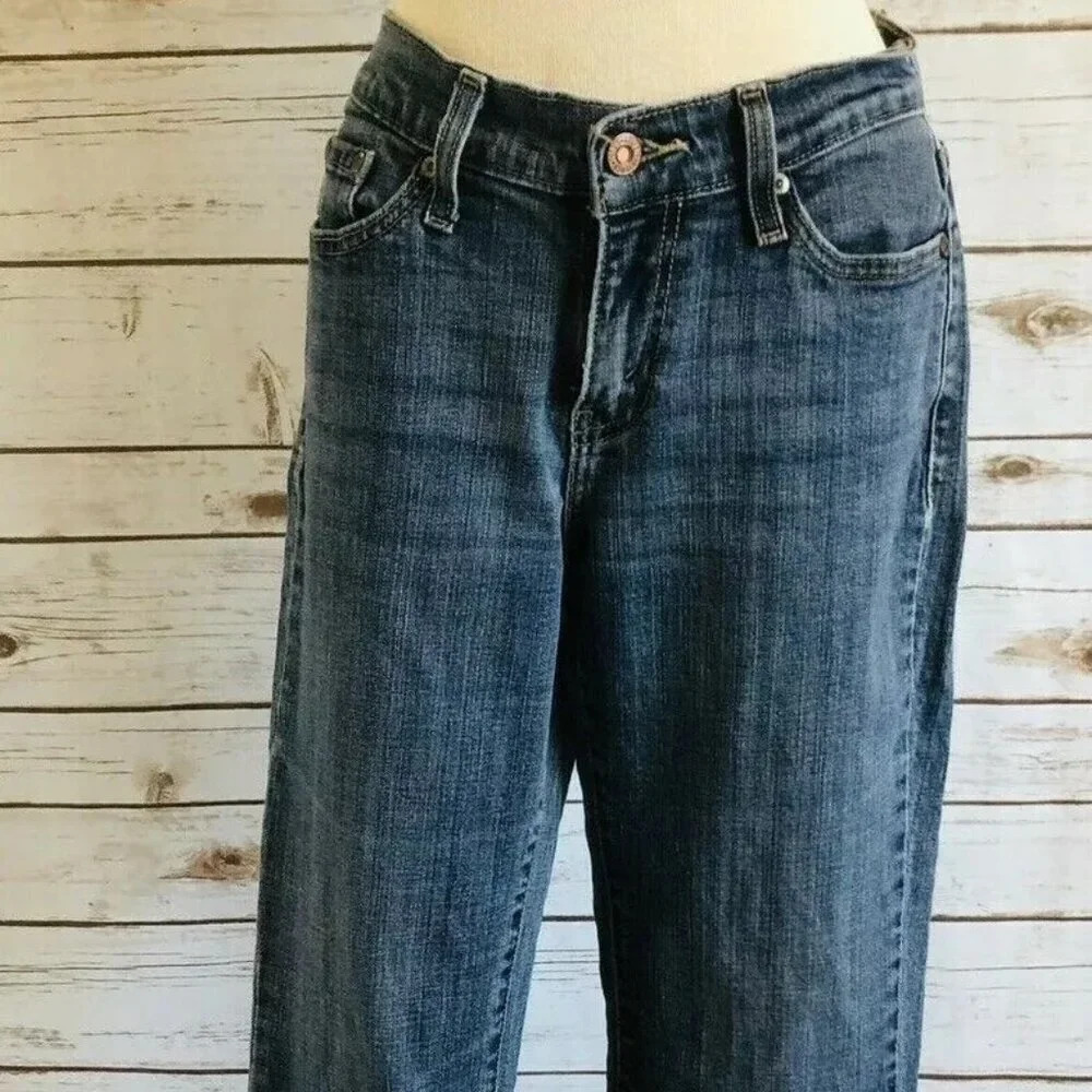 LEVI 529 Women Curvy Boot Cut Cotton Denim Blue Jeans Pants Size 29W X 30L